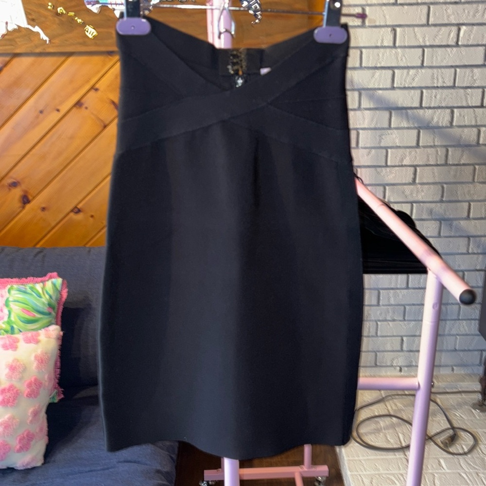 Herve Leger skirt black sz XS
